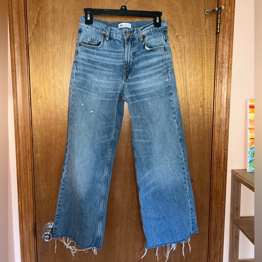Zara High Rise straight leg jeans